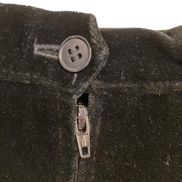 Vintage 80s Russ Black Knee Length Velvet Straight High Rise Skirt Size Small - Picture 6 of 14